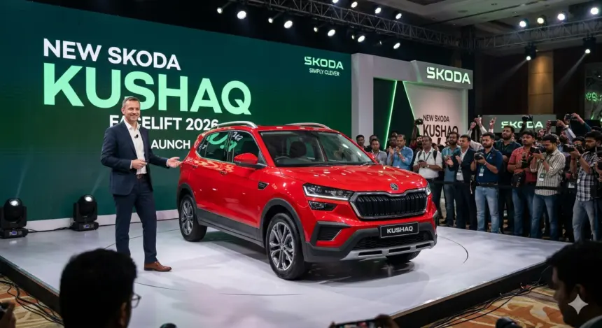 New Skoda Kushaq Facelift 2026 Launch