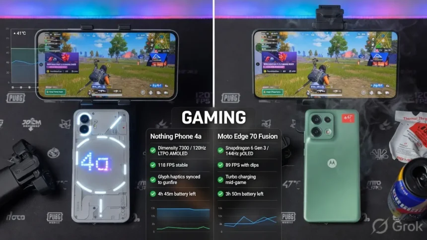 Nothing Phone 4a vs Moto Edge 70 Fusion