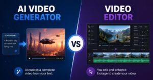 AI Video Generator vs Video Editor
